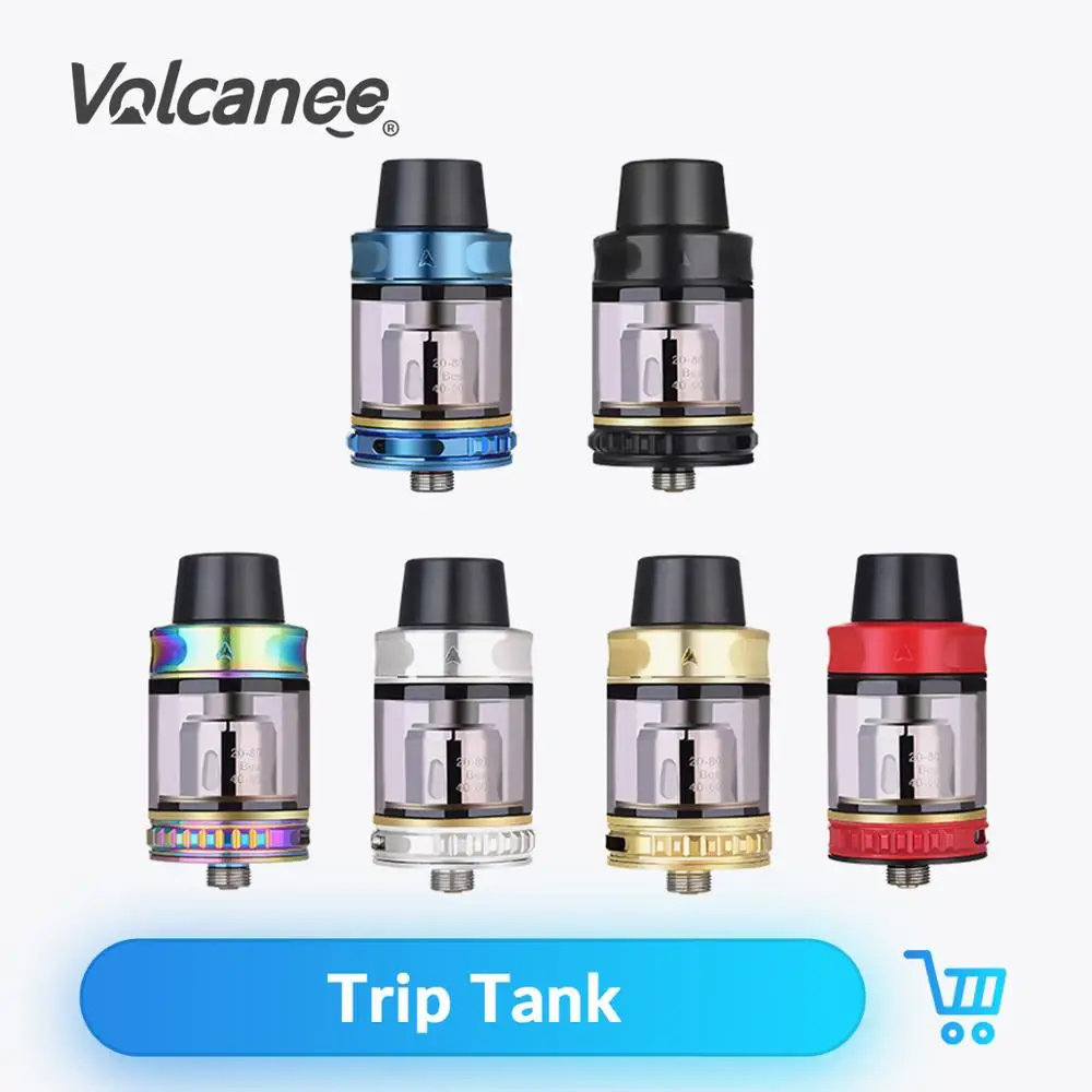 Volcanee Trip Tank регулируемый Топ заполняющий Vape танк 2 мл/6 мл емкость сетчатая катушка