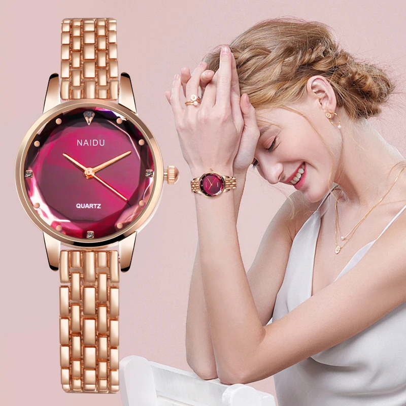 

Женские наручные часы reloj, с браслетом из нержавеющей стали, маленькие, с цветным циферблатом, кварцевые часы