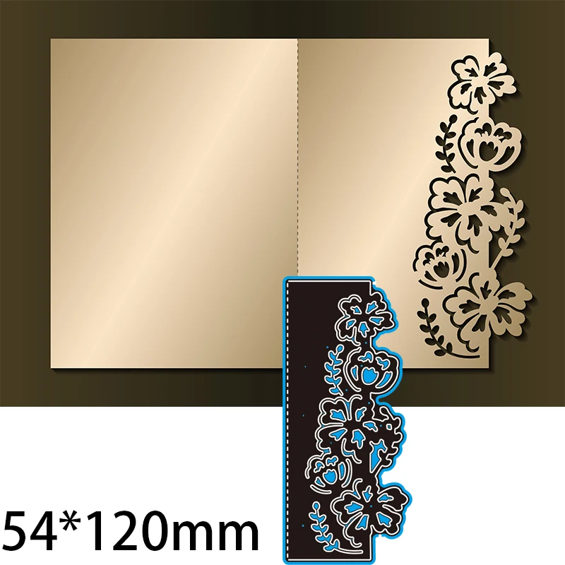 

54*120mm Flower Lace Card Decoration Metal cutting Dies Craft Embossing Scrapbooking paper craft Greeting Card