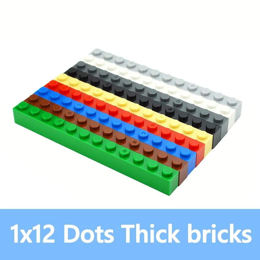 

15PCS DIY Building Blocks 1x12 Dots Thick Figures Bricks 1*12 Dots Educational Creative Compatible With 6112 Toys for Children