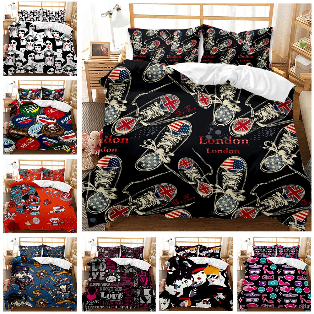 Городской Красота Постельное белье для девочек взрослых 3 шт. пододеяльник