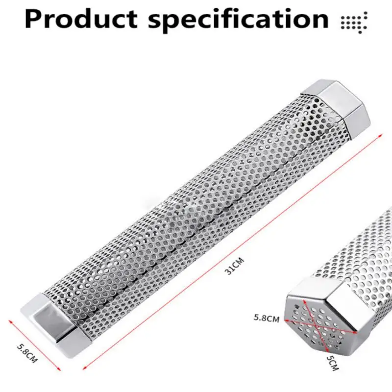 Коробочка для курения из нержавеющей стали туба с ромбовидным узором барбекю
