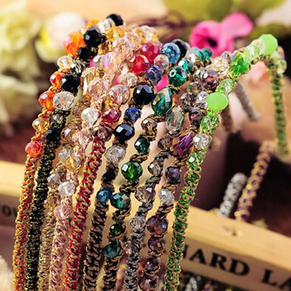 

Shiny Colorful Irregular Rhinestone Hair Hoop Headband Hairband Jewelry Decor
