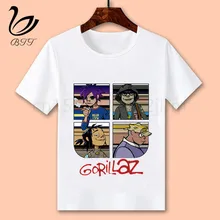 Gorillaz/футболка для маленьких мальчиков и девочек; детский топ для мальчиков; детская футболка с принтом; Забавные футболки; летняя футболка с короткими рукавами
