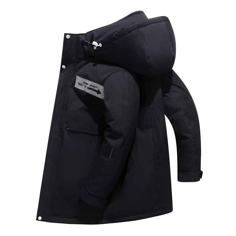 Winter Jackets Men  Thick Warm 90% white duck down Hooded Overcoat Windbreaker waterproof Velvet Jacket high quality