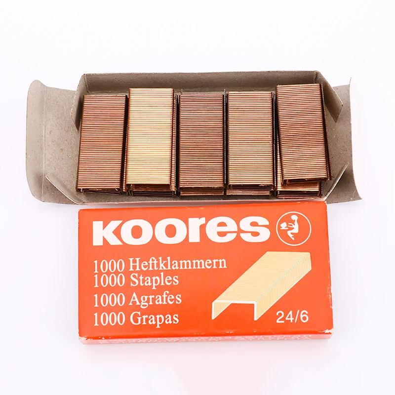 1000 шт./кор. 24/6 скобы для рабочего стола металлические офиса школьные