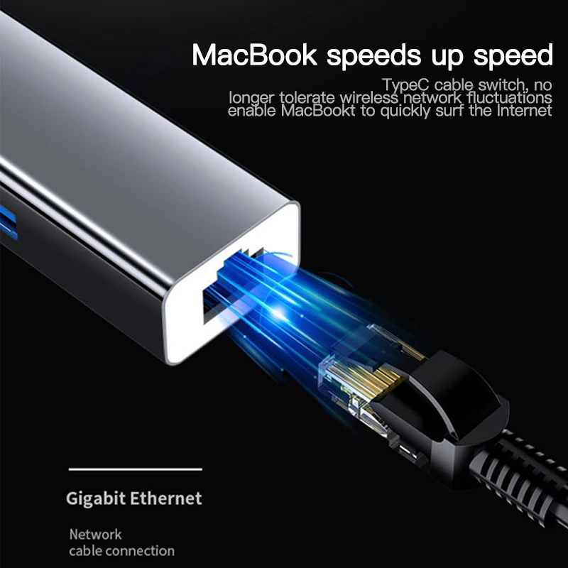 USB 3 0 Тип C Ethernet сетевой адаптер конвертер USB/Тип с разъемами типа и RJ45 10/100 Мбит порт
