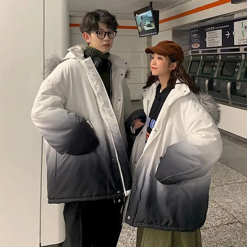 

NiceMix зимняя одежда, куртки, Женская куртка, одежда оверсайз, Готическая Женская одежда с капюшоном, хлопковые утепленные топы, пальто для пар...