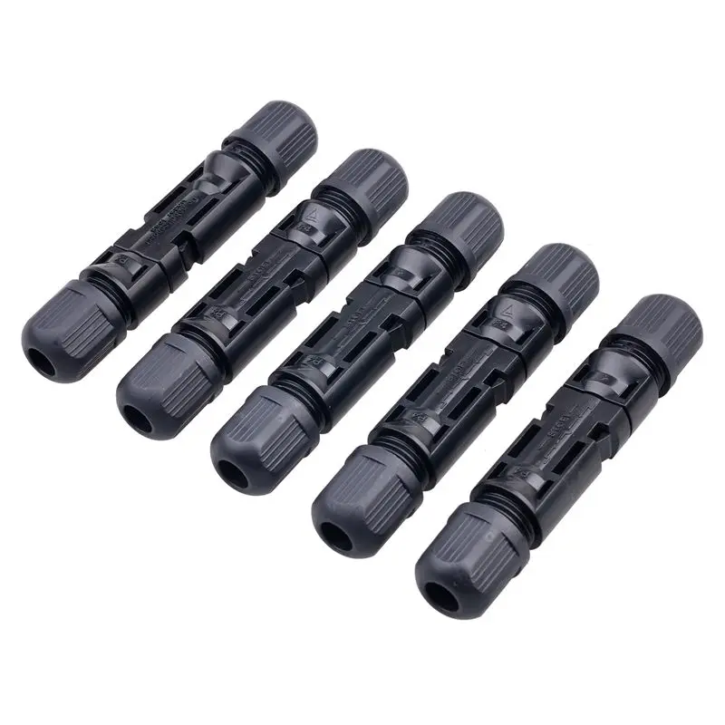 5 Pair MC4 Male/Female Solar Panel Cable Connectors Double Seal Rings for Better Waterproof Effect |