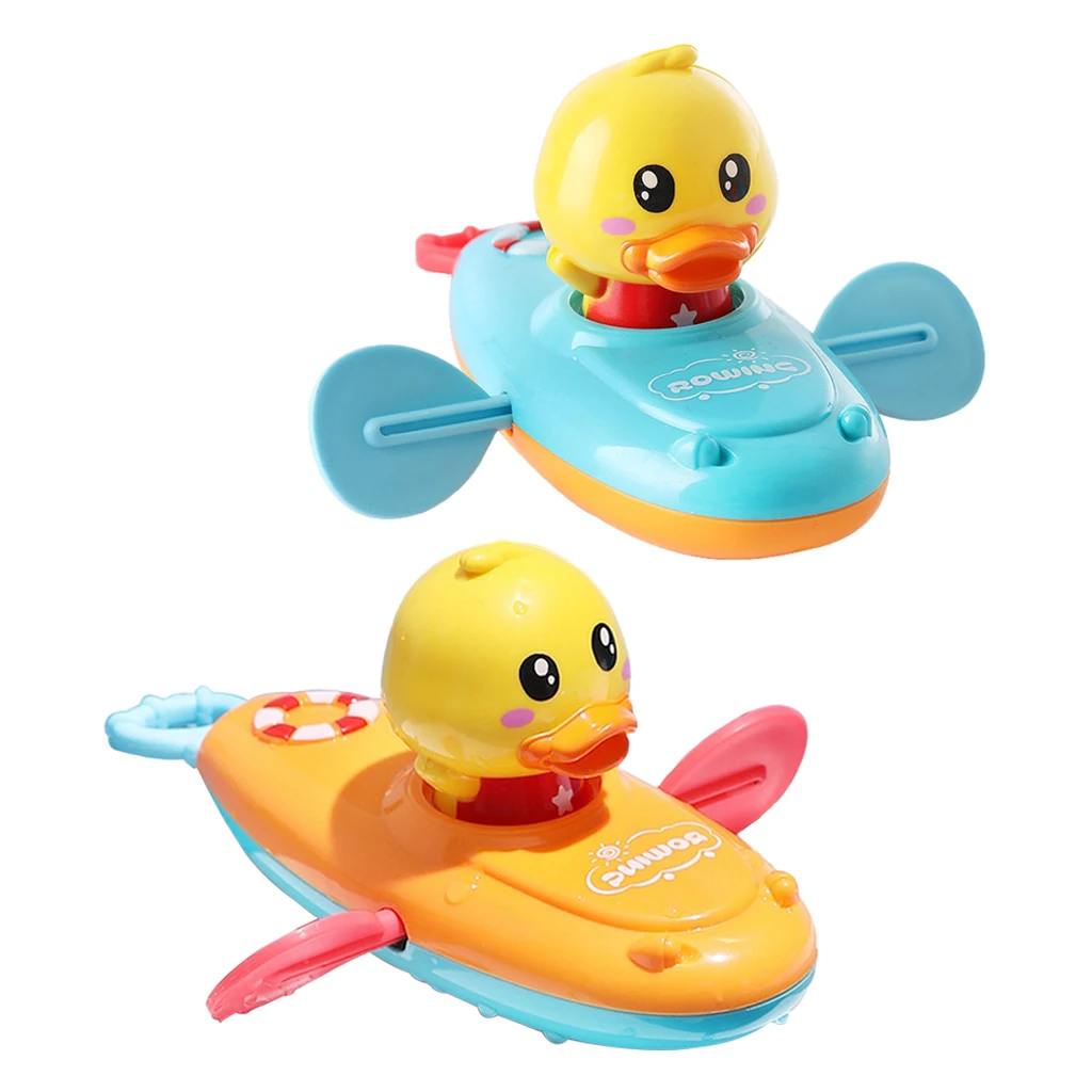 

Wind Up Row Boat Duck Baby Bathtub Floating Toys for Bath Time Summer Pool