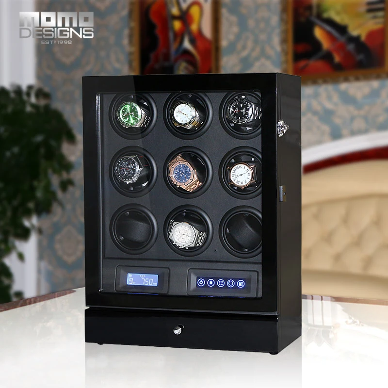 Автоматическая намотка часов с двигателем Mabuchi ЖК сенсорный экран и пульт