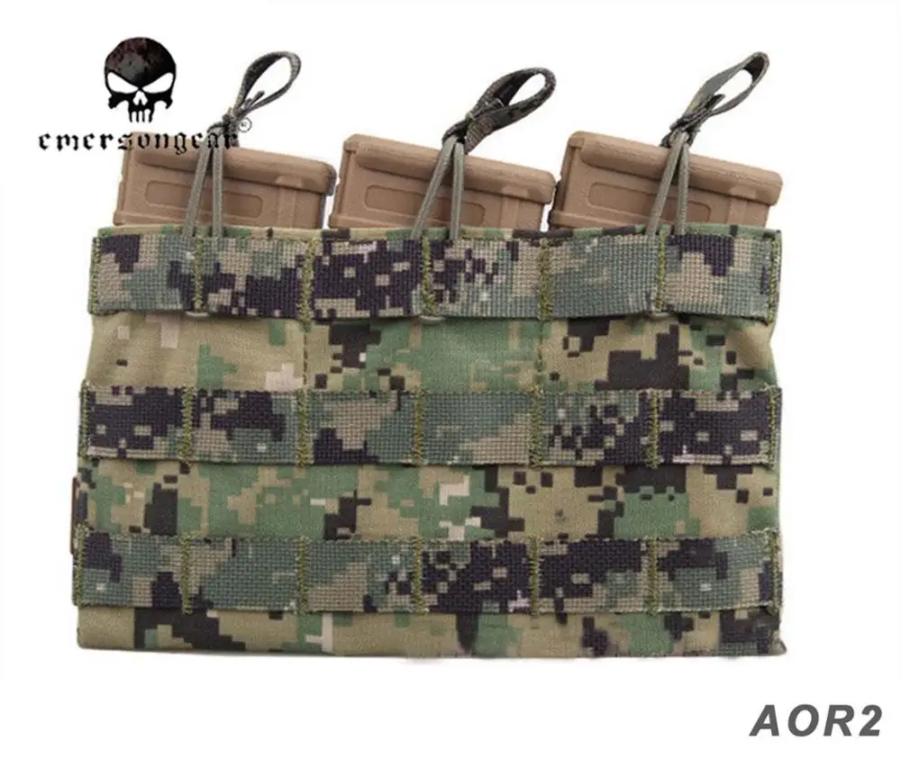 Emersongear 5 56 тройная сумка с открытым верхом тактическая Боевая Сумка Molle EM6356 | Спорт