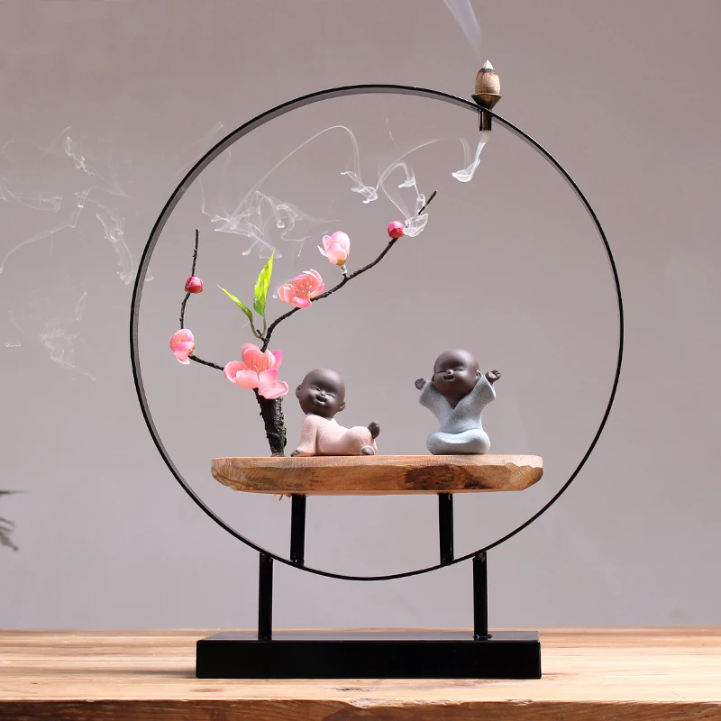 + 20 шт. конусы для благовоний с металлическим обратным потоком курильница