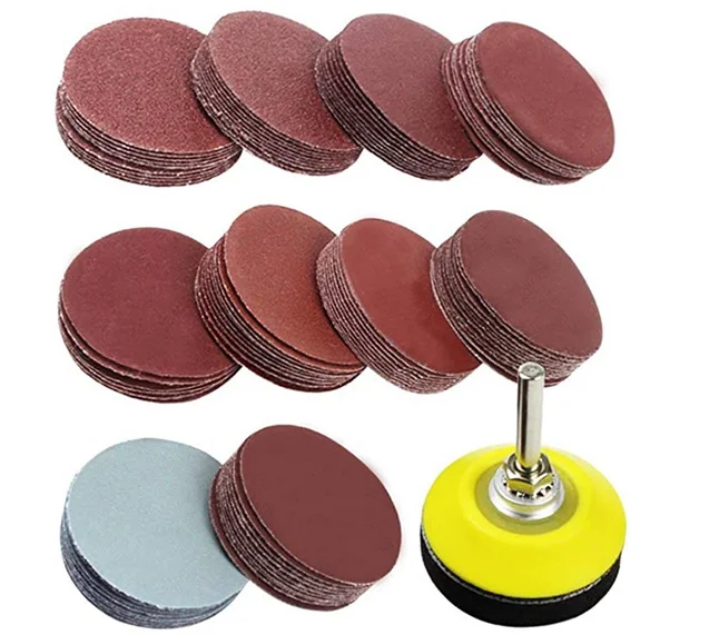 

100pcs/Lot 2 Inch Round Sandpaper Disk Sand Sheets Grit Hook and Loop Sanding Disc Polish Woodworking Buffing Sheet Sandpaper