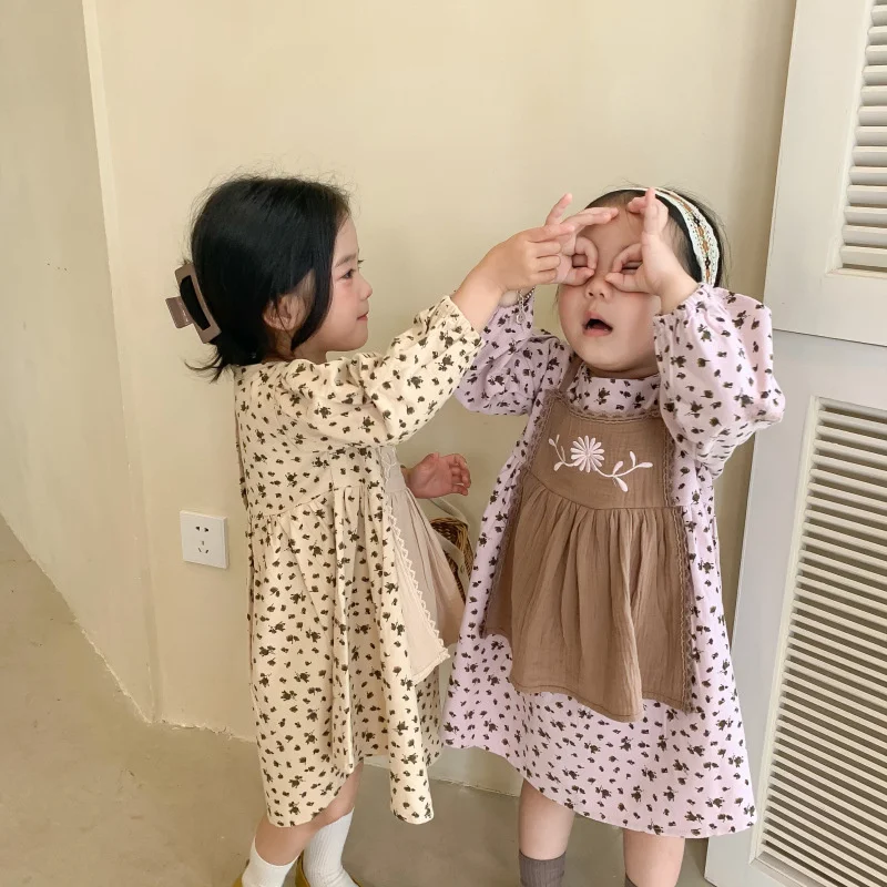 

Girl Dress Party Evening Gown Cotton 2022 New Arrive Spring Autumn Cotton Flower Girl Dress Vestido Robe Fille Kids Baby Childre