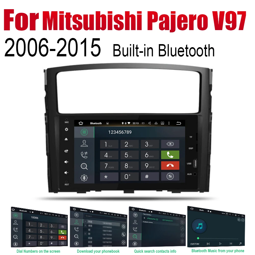Android автомобильный GPS Navi для Mitsubishi Pajero V97 2006 2007 2008 2009 2010 2011 2012 2013 2014 2015 плеер