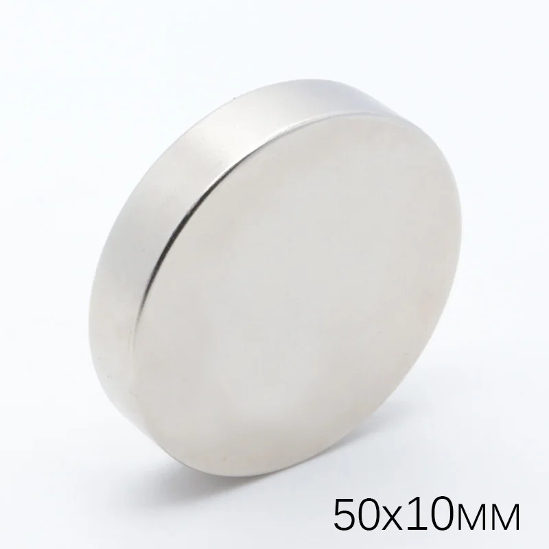 

2Pcs 50x10 mm N35 Neodymium Magnet Permanent NdFeB Round Super Strong Powerful Magnetic Magnets 50*10 mm Search Magnet