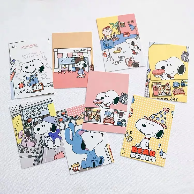 8 шт. Ins Peanuts изгой карта собаки милый мультфильм доска для сообщений фото дисплей