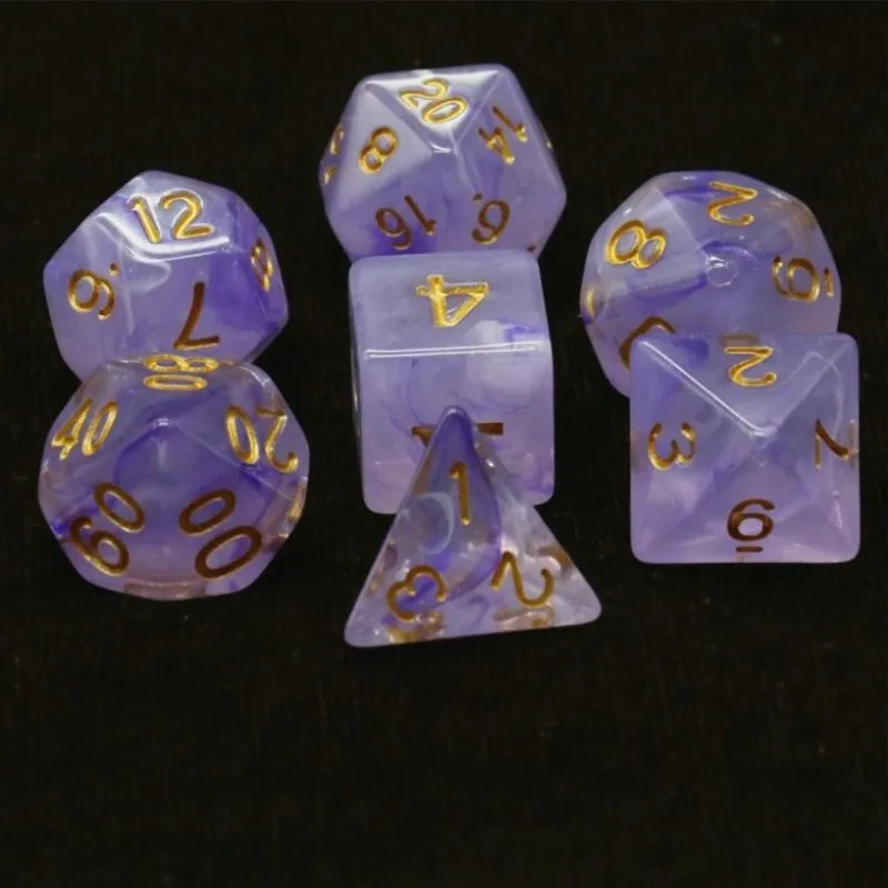 7 шт./компл. многогранные кости d& d4 d6 d8 d10 d% d12 d20 многогранные TRPG игры Набор Игральный костей для Настольная игра - Цвет: 3