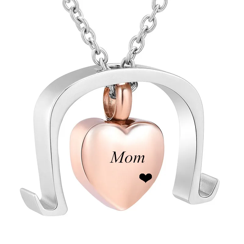

IJD8148 Heart Urn Necklace Cremation Jewelry for Ashes Stainless Steel Keepsake Asehs Memorial Jewelry Pendants for Pet Human