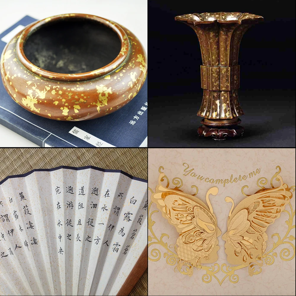 Медная фольга имитация золотого листа Блестки для рукоделия бумага украшения