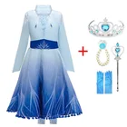 Коллекция 2020 года, платья Анны и Эльзы для девочек новые костюмы Снежной Королевы для детей, платье для костюмированной вечеринки платье принцессы, disfraz Fantasia infantil menina congelados