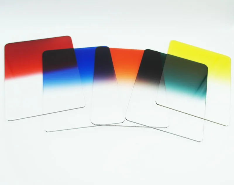 

100*150mm Gradual blue/orange/red/yellow/green/sunset/coffee/purple nd2/4/8 Gray square Filter For cokin Z camera lens
