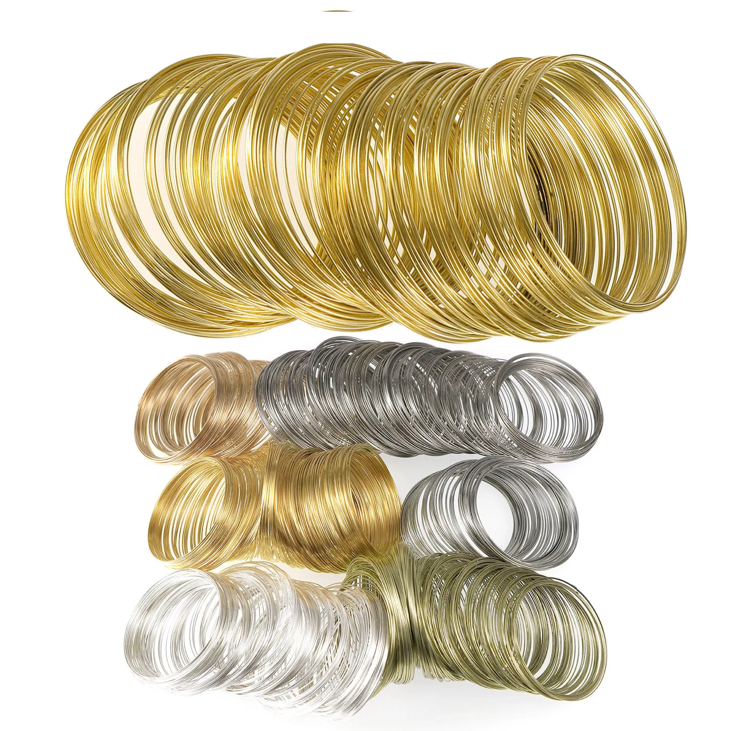 100 петель Серебряная Золотая бронзовая память стальная проволока для рукоделия