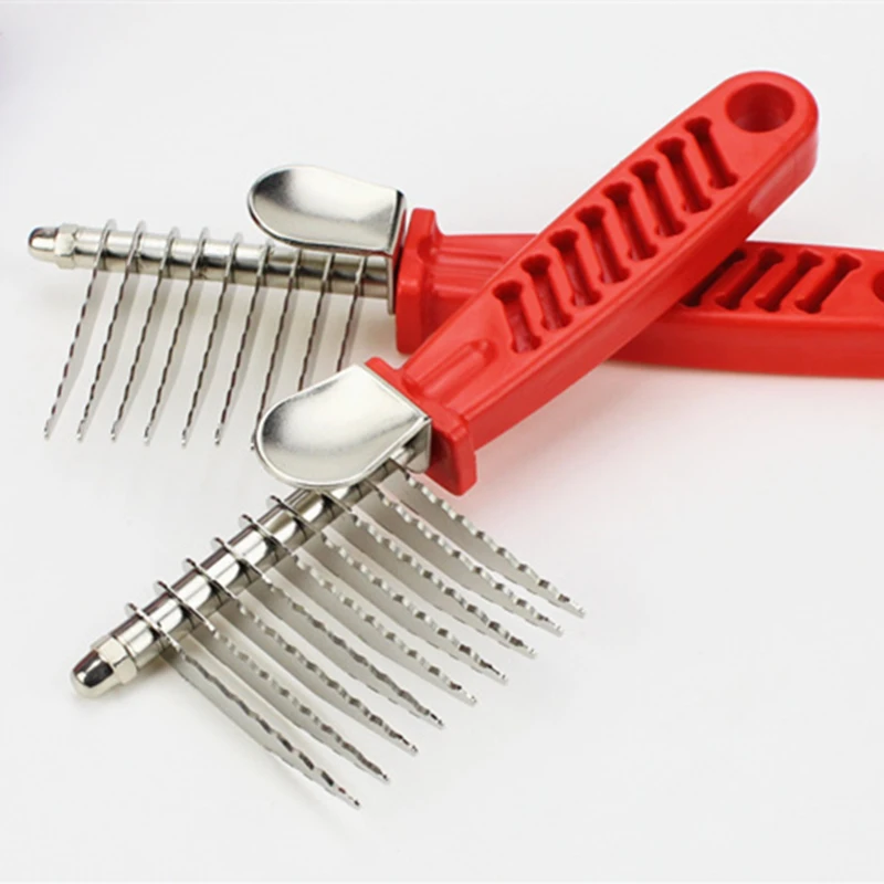 Уход за длинными волосами для домашних питомцев расческа из нержавеющей стали с