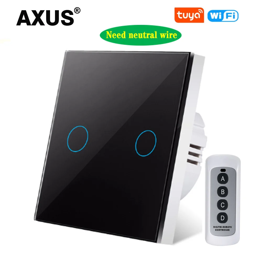Настенный сенсорный выключатель AXUS с поддержкой Wi-Fi 1/2/3 клавиш | Обустройство