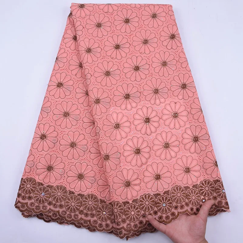 Buy African Dry Lace Fabrics 2020 High Quality Swiss Cotton Fabric With Stones Guipure Voile Y1953 on