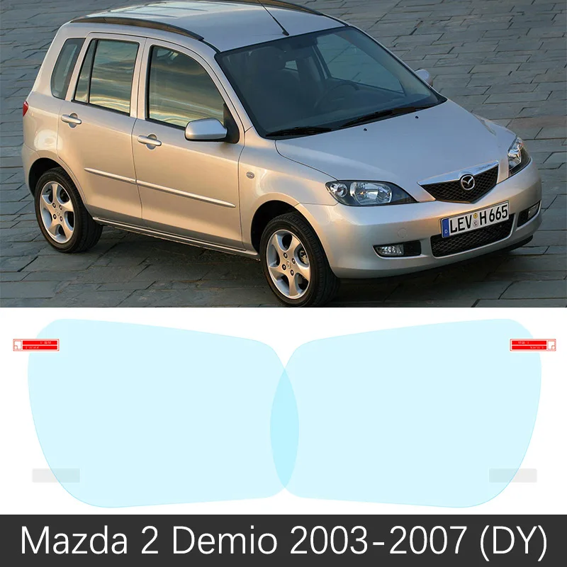 Mazda 2 2003-2007 Для Mazda 2 Demio DW DY DE DJ 1996~ полное покрытие Зеркало заднего вида непромокаемые Анти-противотуманная пленка аксессуары 2003 2008 2013 - Название цвета: Mazda 2 2003-2007
