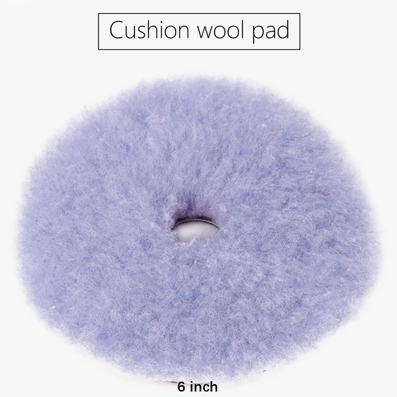 6inch Cushion Wool SPTA " 6" Фиолетовый шерстяной коврик высокой плотности ягненка шерстяной полировальный коврик шерсть полировальный коврик для автомобиля детальная полировка воском полировка - Цвет: 6inch Cushion Wool