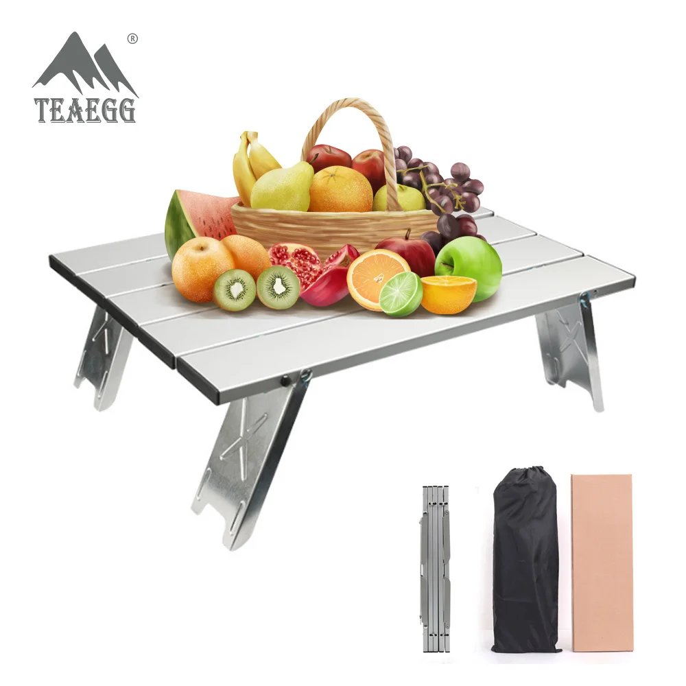 Сверхлегкий мини алюминиевый металлический портативный стол для кемпинга