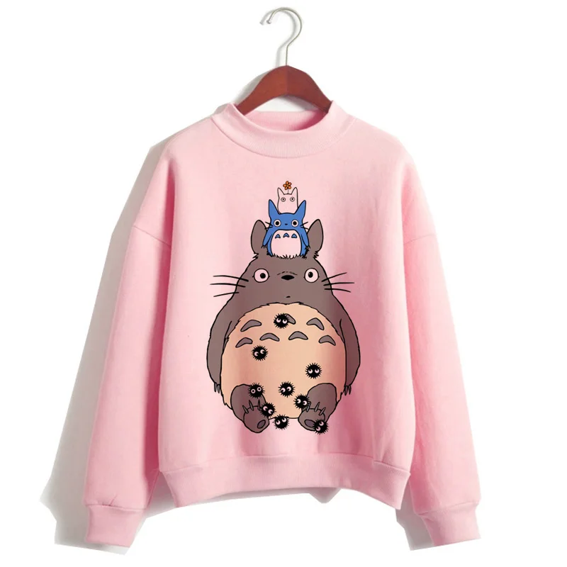 Толстовка totoro Spirit Away Женская Смешной розовый свитшот с японским мультяшным