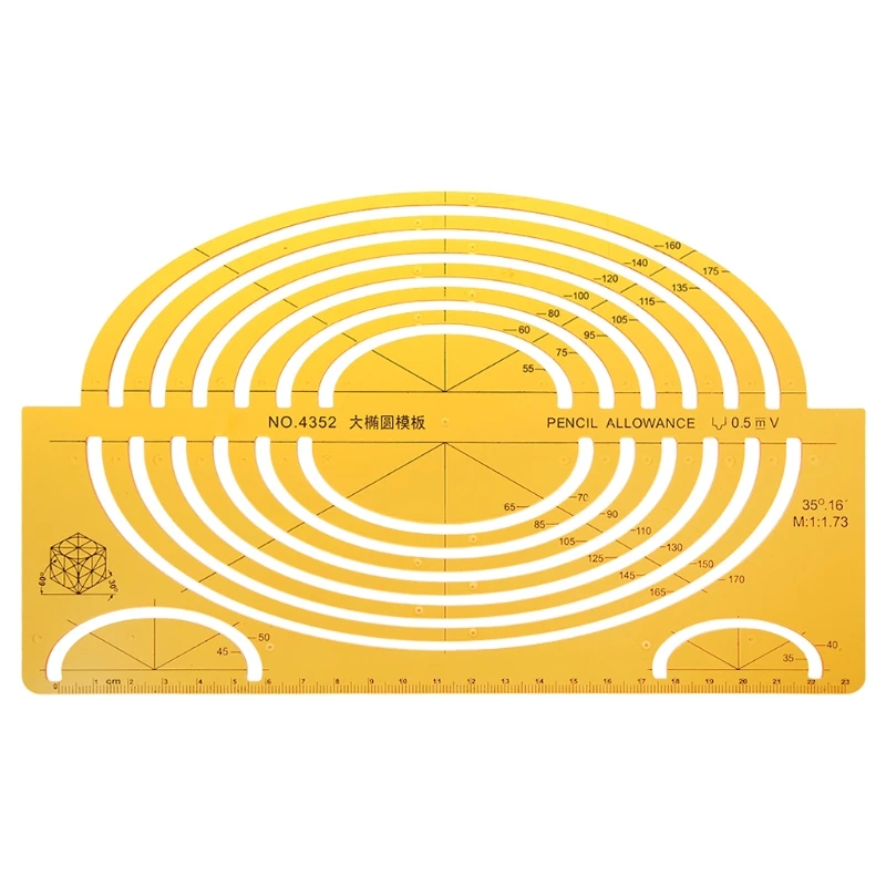 

K Resin Flow Chart Symbol Drafting Template Ruler Stencil Measuring Tool Student