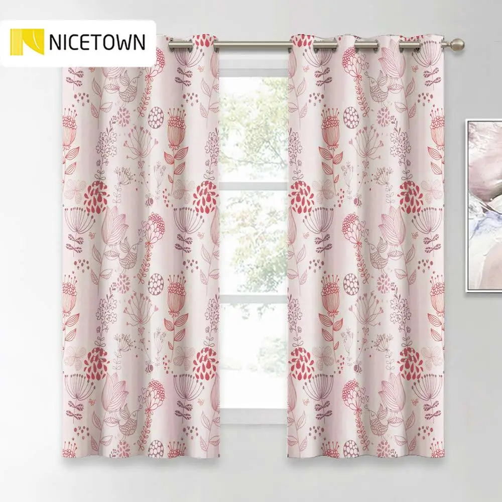 Занавески nictown с цветочным принтом винтажные ботанические шторы для окон в