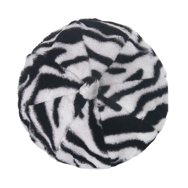 Шляпа художника WZCX Leopard Geometric Print в зебровом стиле на осень и весну, в корейском стиле для Хэллоуина, с нарисованной тыквой для женщин.