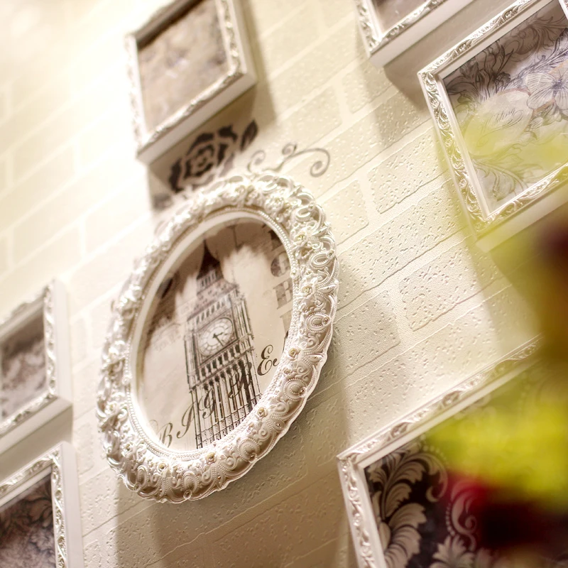 9 шт./компл. набор фоторамок в стиле ретро с цветочным рисунком подвесная