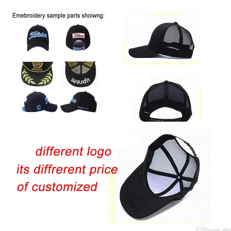 

custom 3D or flat embroidery Stitch Cap Curved brim Trucker hats logo baseball Hats adult and kids snapback caps
