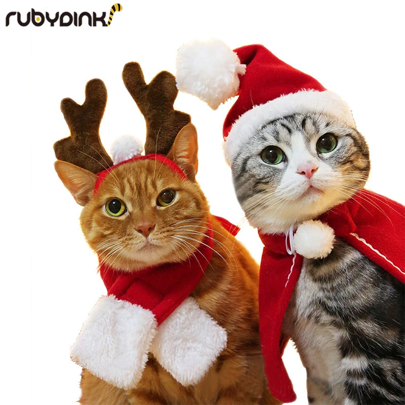 Одежда для собак и кошек костюм на Хэллоуин бейсболка с кошкой шарф платье плащ