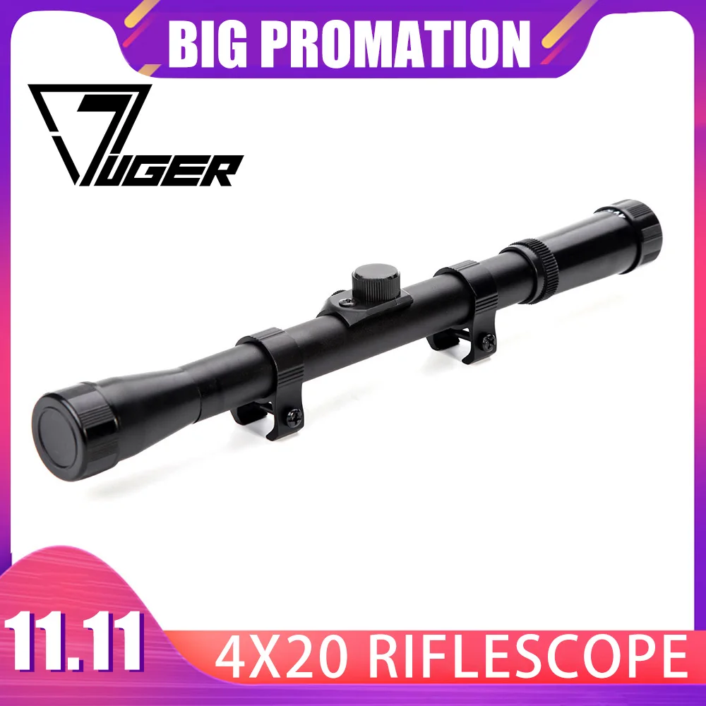 

Оптический Охотничий Тактический прицел LUGER 4x20, телескопический прицел для страйкбола, подходит для рельсового пистолета 11 мм