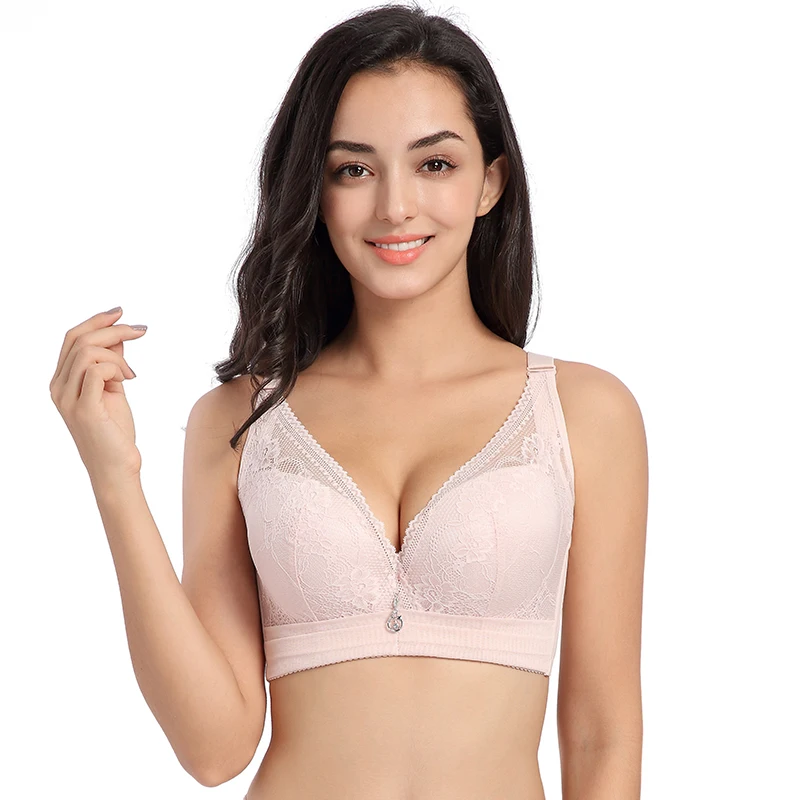 Нижнее белье женский бюстгальтер большого размера со стальными кольцами кружка