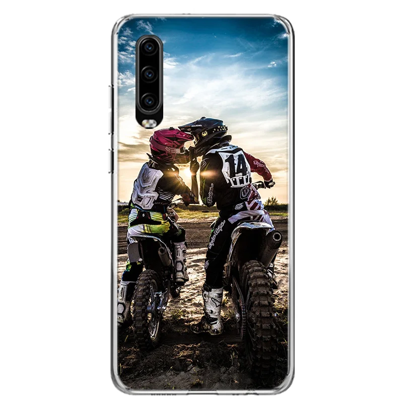 Moto Cross motorcycle sports Phone Case For Huawei P50 P40 Pro P30 Lite P20 P10 Mate 10 20 Lite 30 40 Pro Cover Coque Shell glass flip cover