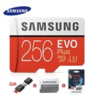 SAMSUNG EVO + PLUS карта памяти, 256 ГБ, 128 ГБ, 64 ГБ, 32 ГБ