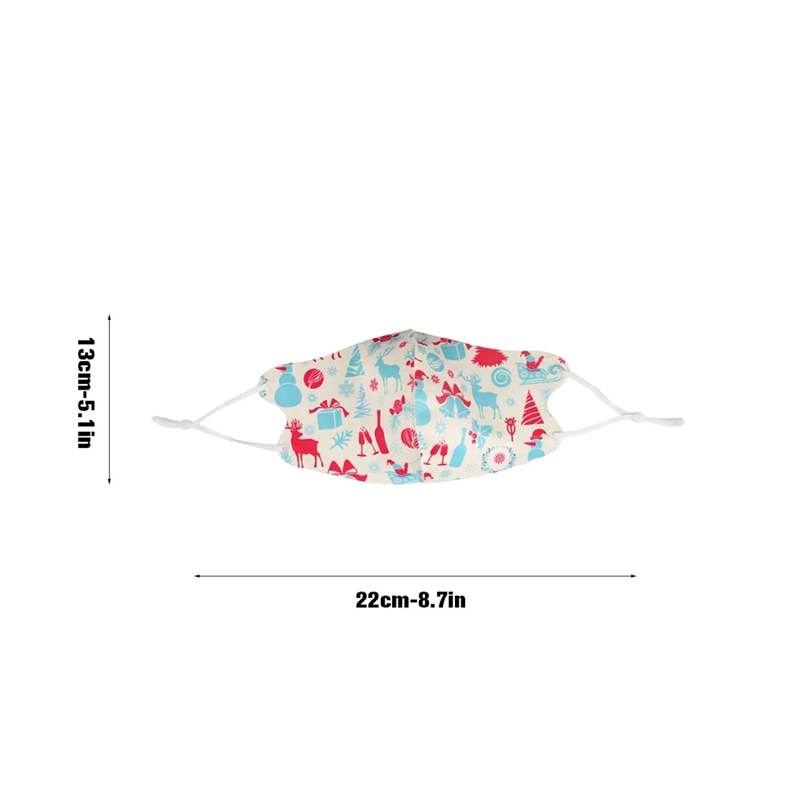 

Christmas printed adult cotton cloth protection washable printing male and female with the same breathable mask.