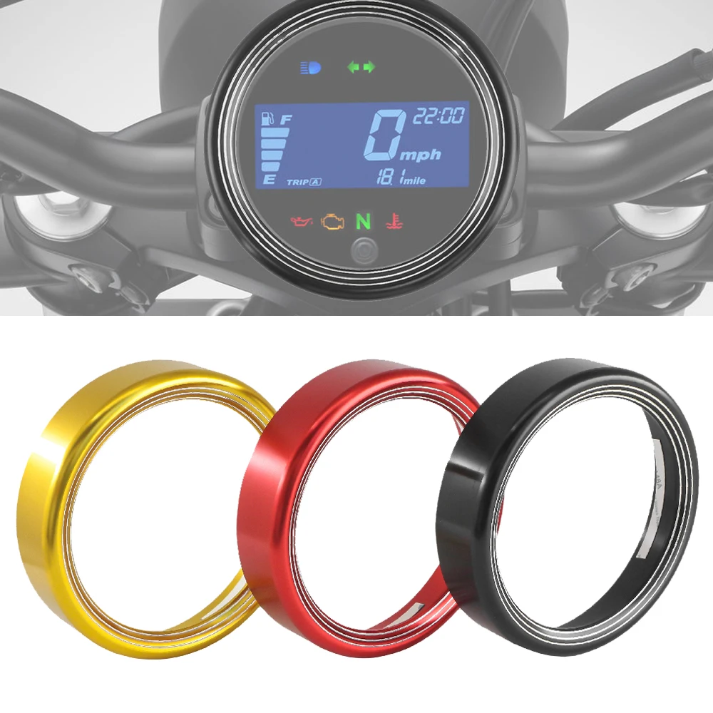 

Motorcycle CNC Speedometer Gauge Instrument Ring Cover Odometer Shell Rings For Honda Rebel CMX 300 500 CMX500 CMX300 2017-2020
