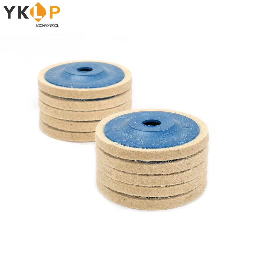 

Wool Polishing Wheel 100x16x8mm Buffing Pads Angle Grinder Wheel Felt Polishing Disc for Metal Marble Glass Ceramics 10Pcs