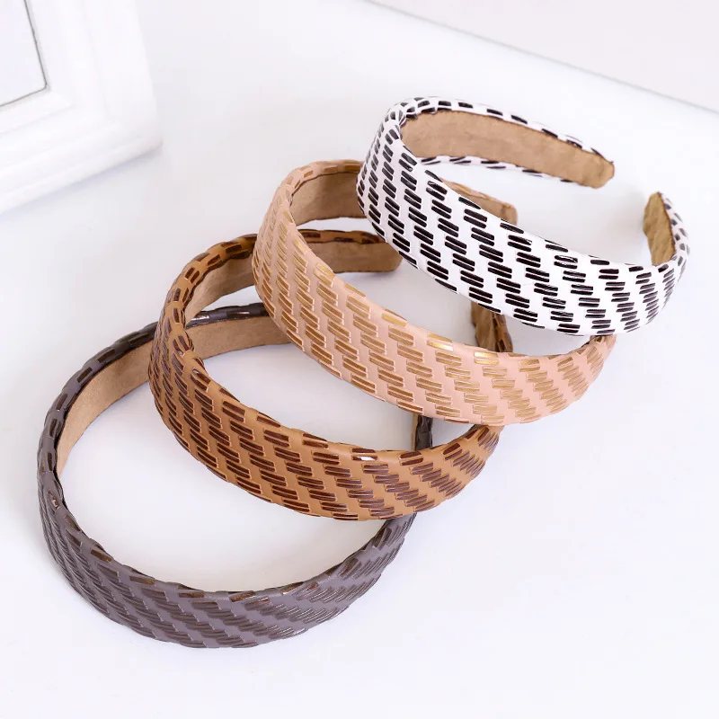 

Leather Plain Sponge Padded Hairband Headband Hair Accessories