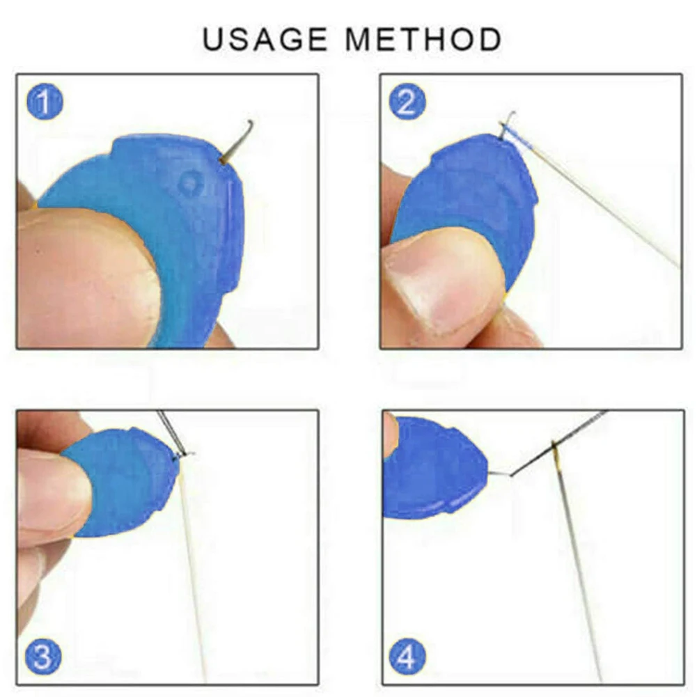 

Needle Threader Set Plastic Sewing Threader Needle Thread Detector for Hand Sewing Random Color Bow Wire Stitch Insert